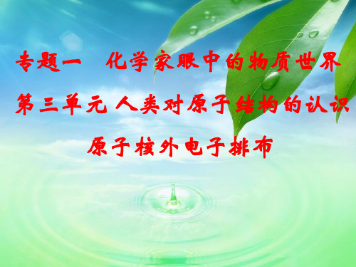 苏教化学必修1专题1第三单元 人类对原子结构的认识(共26张PPT)