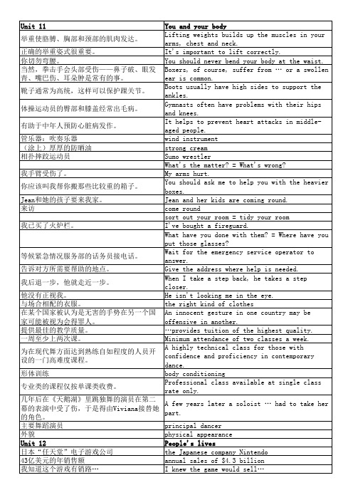 展望未来2册11-15课课文注释