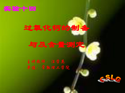 过氧化钙的制备及含量测定
