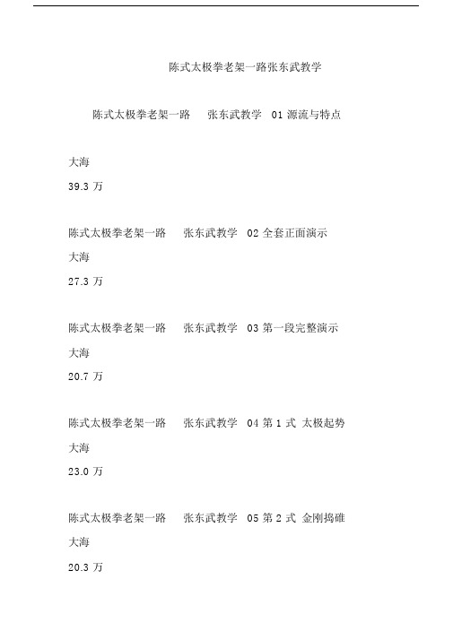 陈式太极拳老架一路张东武教学.doc