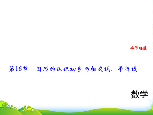 人教版数学九年级上册第16节 图形的认识初步与相交线、平行线-课件