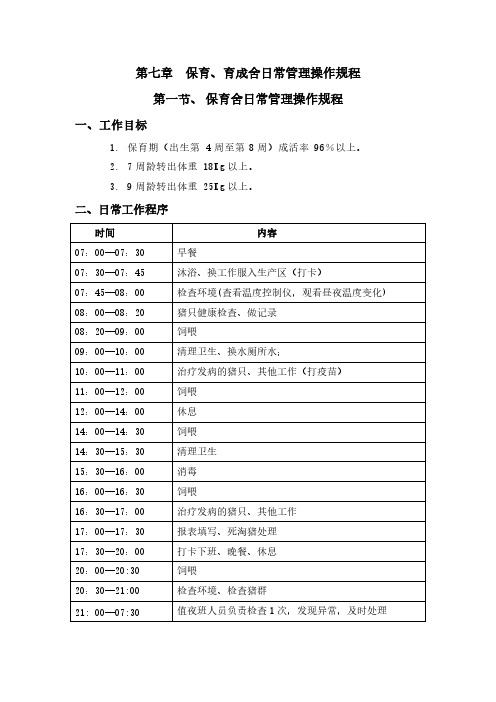 Removed_正大保育舍及育成舍操作规程