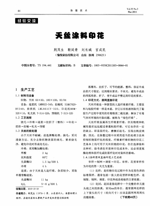 天丝涂料印花