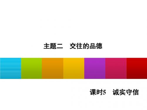 2016中考(陕西)总复习课件：主题二 交往的品德(4份打包)