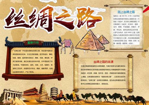 丝绸之路主题宣传小报