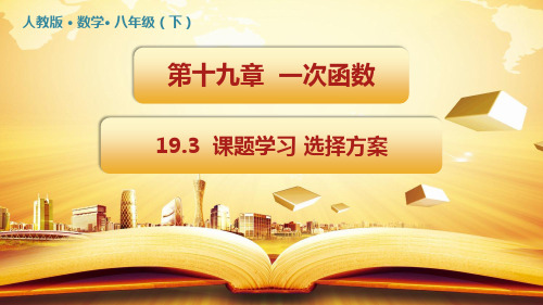 课题学习选择方案课件人教版数学八年级下册ppt
