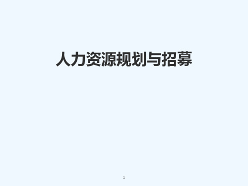 人力资源规划与招募培训课件(PPT 39页)