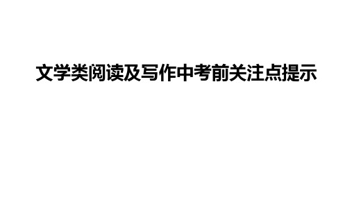 中考语文复习文学类阅读及写作中考前关注点提示讲座课件(共33张PPT)