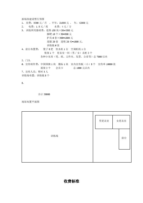 新场馆建设预算