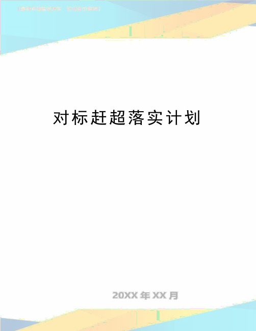 最新对标赶超落实计划
