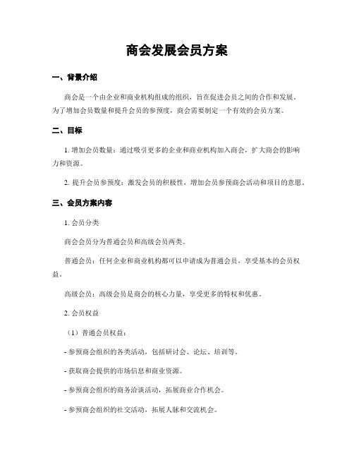 商会发展会员方案