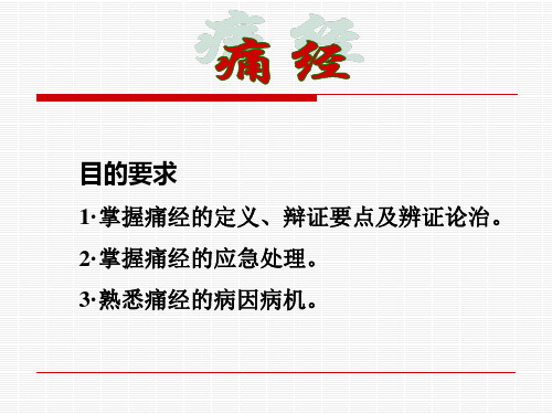 第十节痛经修中医妇科学教学课件