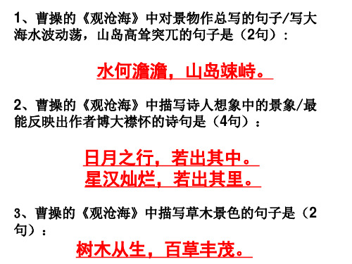 精品：人教版(新)七上古诗文理解性默写(含答案)