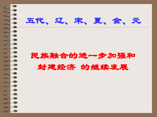 五代辽宋夏金元复习课PPT课件1 人教版