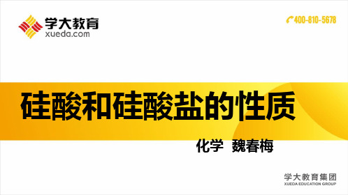 硅酸和硅酸盐的性质