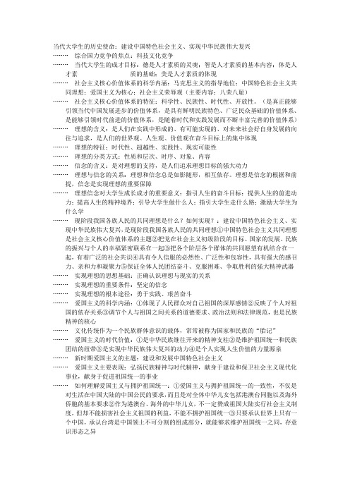 当代大学生的历史使命