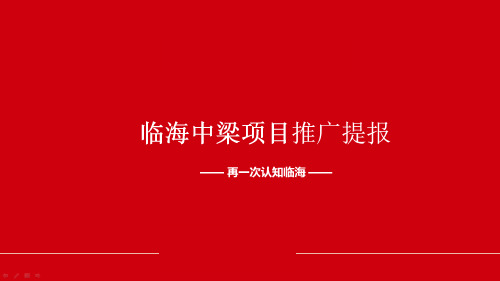房地产2018【海国府】中梁临海吉利3号地块项目推广提报策划方案