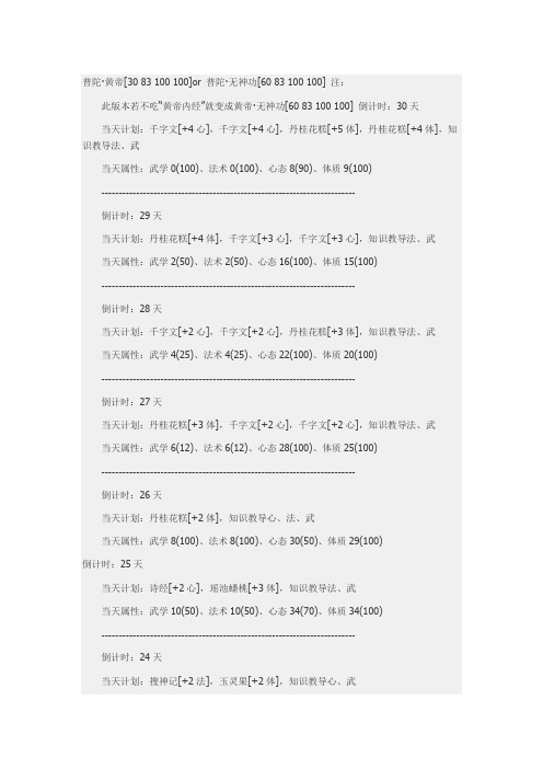 神武皇帝普陀孩子养成计划书