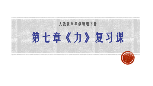 人教版八年级物理下册力复习课教学课件