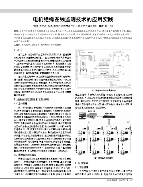 电机绝缘在线监测技术的应用实践