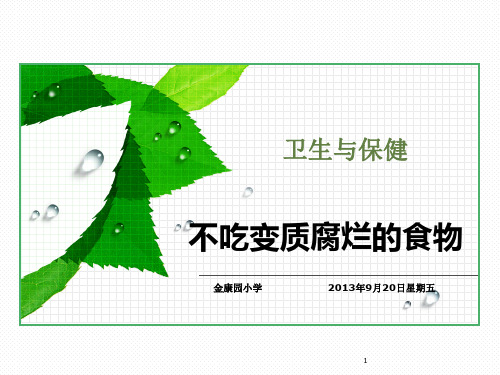 不吃变质腐烂的食物PPT课件