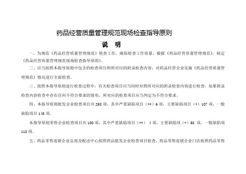 药品零售GSP认证现场检查内容