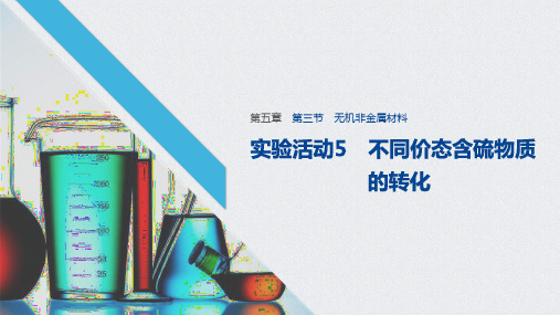 人教版新教材 第五章实验活动5 不同价态含硫物质的转化课件(共16张ppt)