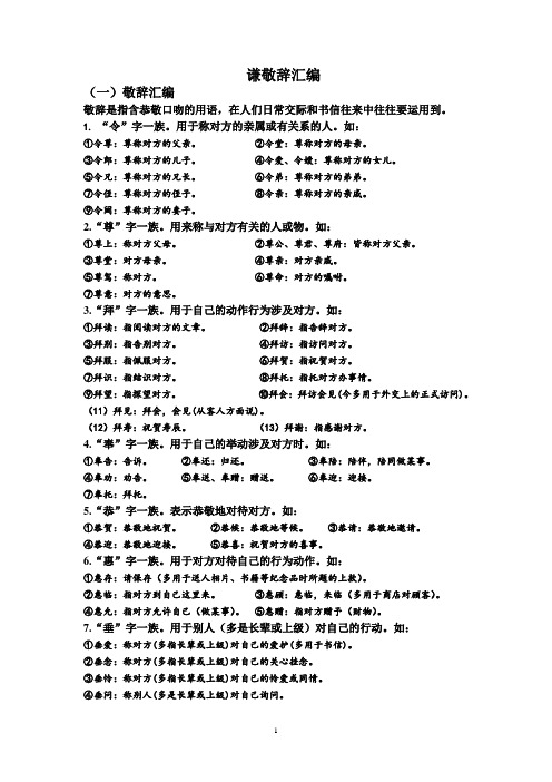 【精品】高考谦敬辞汇编(校对版)