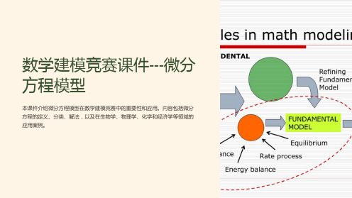 数学建模竞赛课件---微分方程模型