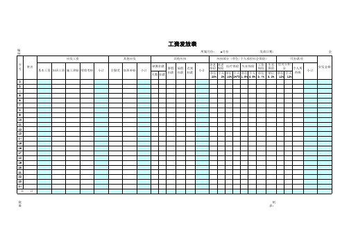 工资表 含五险一金 模板