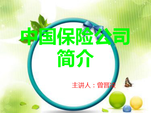 中国保险公司简介资料