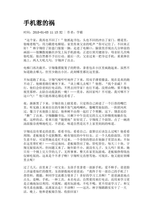 手机惹的祸