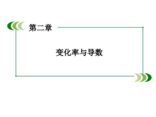 高中数学课件-第二章 变化率与导数 章末归纳总结 课件(北师大版选修2-1)