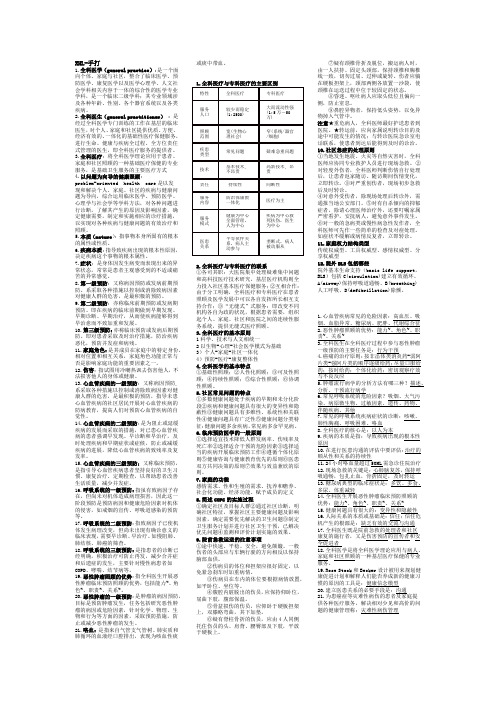 全科医学考试重点-纯手打
