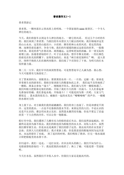 普者黑作文
