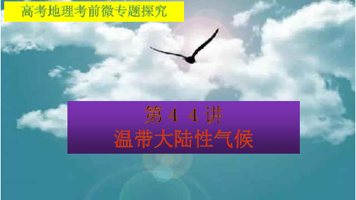 高考地理考前微专题探究44温带大陆性气候(共32张ppt)