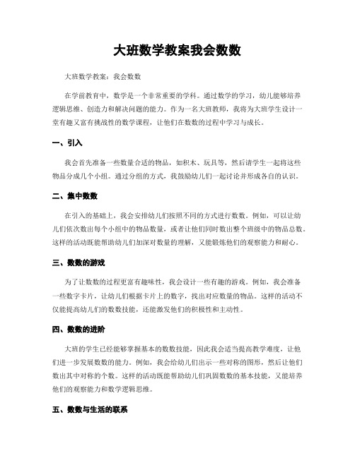 大班数学教案我会数数