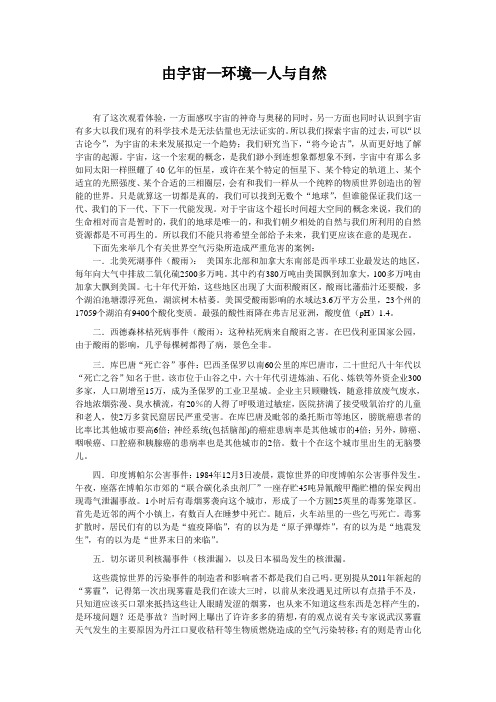 自然辩证法 小论文——人与自然