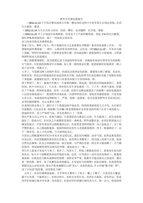 野外生存课实践报告_1