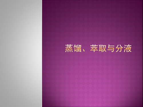蒸馏、萃取与分液