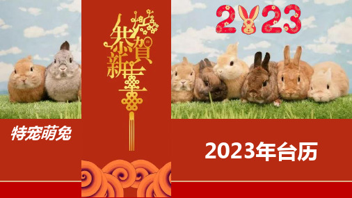 2023年日历月历台历模板(特宠萌兔)