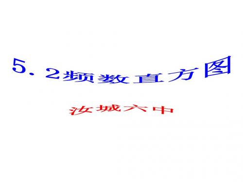 湘教版八年级数学下册课件：5.2 频数直方图(共12张PPT)
