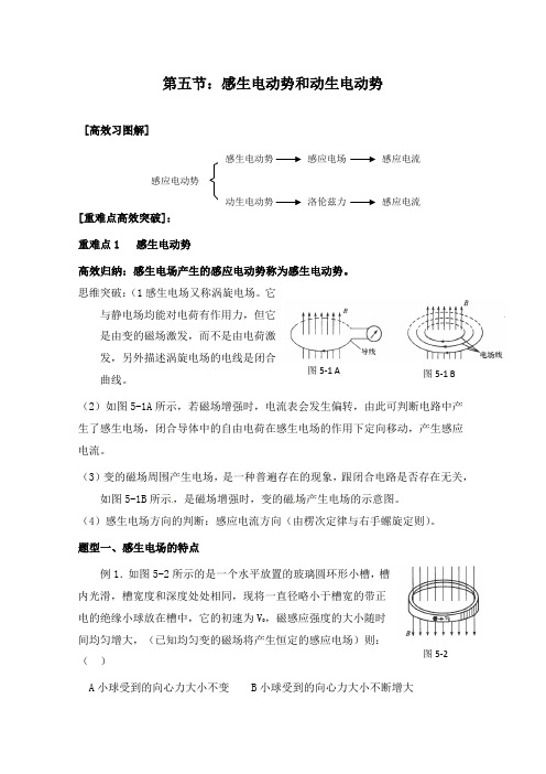 最新人教版高中物理高考必备知识点感生电动势和动生电动势