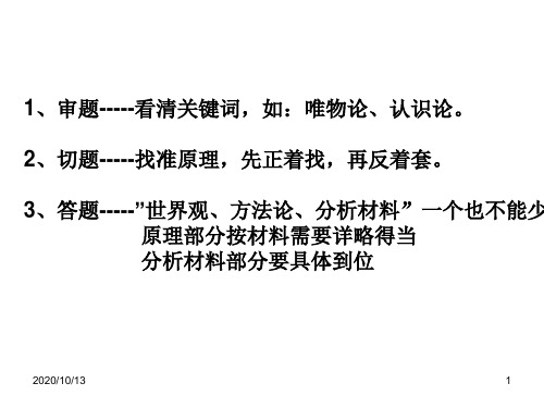 哲学原理型大题解题方法PPT课件