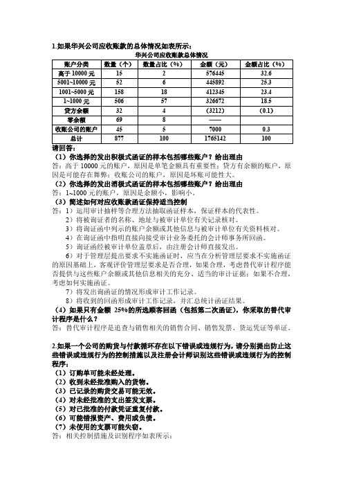 审计简答题