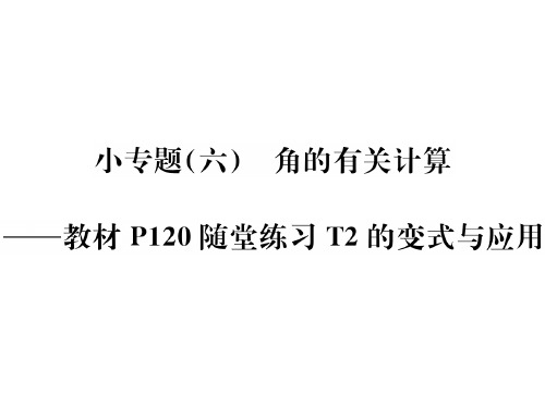 秋七年级数学上册北师大版(毕节地区)习题课件：小专题(六) 角的有关计算(共10张PPT)