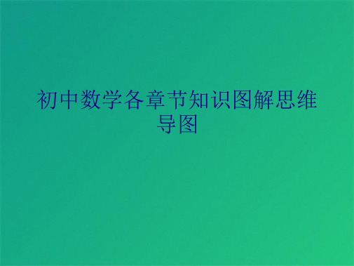 初中数学各章节知识图解思维导图(共9张PPT)