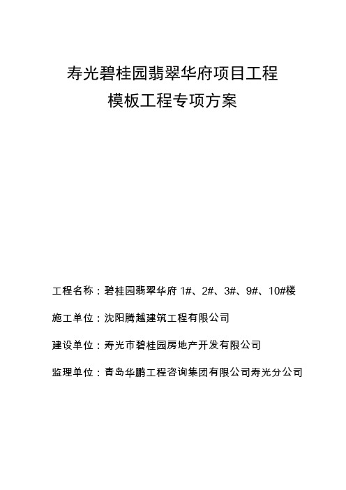 模板方案