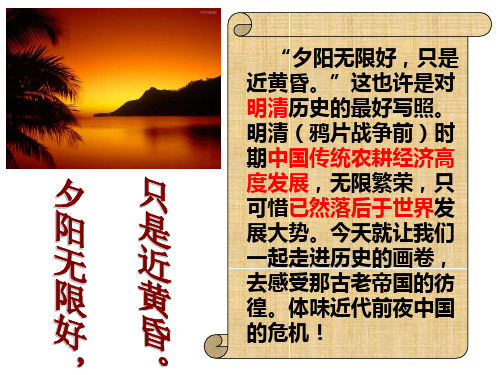 近代前夜中国封建社会的危机