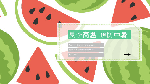 夏季防中暑 主题教育 PPT
